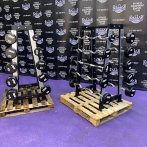 Buy Troy Urethane 20-110 lb Ez Curl & Straight Bar Matching Set Package w / Hammer Strength Racks Online