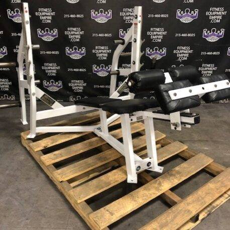 Hammer Strength Olympic Decline Bench Press w/Plate Storage For Sale | Fitness Equipments Empire Hammer Strength Olympic Decline Bench Press w/Plate Storage For Sale | Fitness Equipments Empire