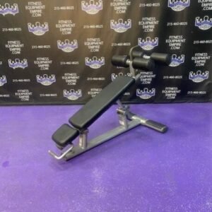 Life Fitness Signature Series Adjustable Decline Abdominal Bench On Wheels For Sale | Fitness Equipments Empire